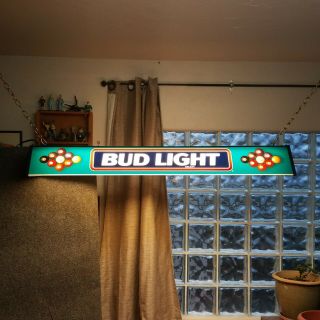 Rare Bud Light Pool Table Light Up Sign Bar Game Room Anheuser Busch 48 Inch