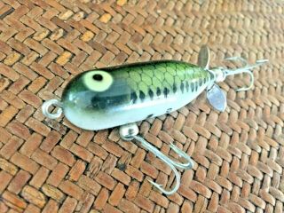 Vintage Heddon Tiny Torpedo Fish Scale Minnow Fishing Lure - Unfished 2