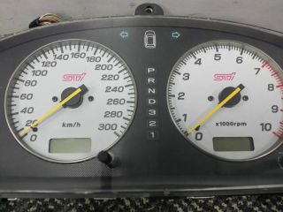 Rare Jdm Subaru Legacy Sti B4/be5/bh5 A/t Gauge Cluster Speedometer 300km Oem
