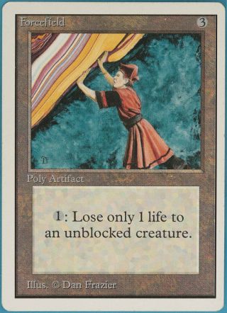 Forcefield Unlimited Nm Artifact Rare Magic Gathering Card (id 74973) Abugames