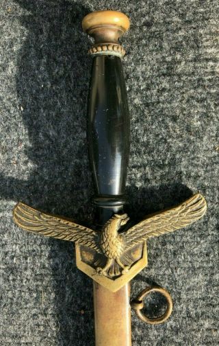 South African Air Force dress dagger with rare skull scabbard 3