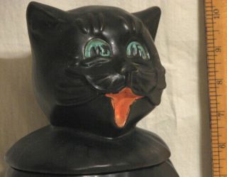 Very Rare Vintage Mccoy Pottery “coalby” Black Cat Cookie Jar 207