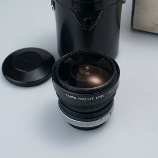 Canon FD 7.  5mm f/5.  6 Fisheye Lens w/ Box Rare 2