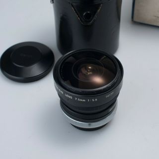 Canon FD 7.  5mm f/5.  6 Fisheye Lens w/ Box Rare 3