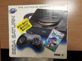 Sega Saturn System Complete With Rare Nights Into Dreams System Sticker