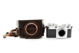 Rare Nikon S 35mm Rangefinder Film Camera Body W/case From Japan