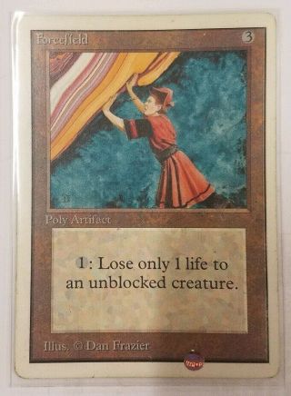 1 X Forcefield Unlimited Rare Mp Mtg Magic The Gathering