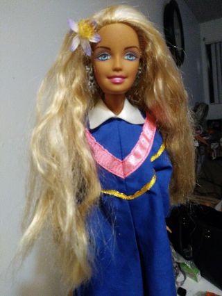 Barbie 1990s Doll Loose Fashion Clothes School Graduation Gown Blue With 84