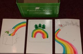 26 Vintage Hallmark Rainbow Christmas Cards W/ Envelopes