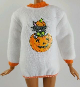 Mattel Barbie Doll Halloween Sweater Shirt Top Sweatshirt Fashion Clothes