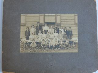 Antique Photo Elementary School Children With Teacher Lancaster Pa Estate