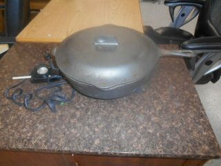Rare Vintage American Heritage Skillet S - 60 Electric Cast Iron House Of Webster