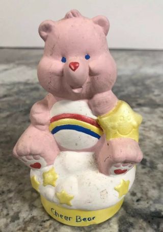 Vintage Care Bears Rainbow Star Cheer Bear - Ceramic Hand Painted
