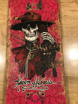 Rare Vintage Powell Peralta Kevin Harris Freestyle skateboard deck PINK 3