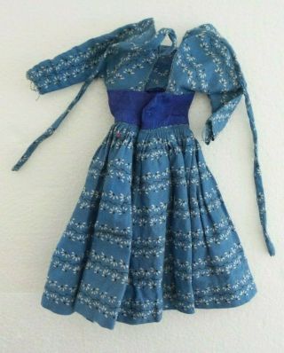 Barbie Let ' s Dance Dress 978 Blue Dress with White Flowers 1963 2