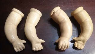 DOLL PARTS SET ARMS & HANDS VINTAGE FOR REPAIR PLUS EXTRA 2