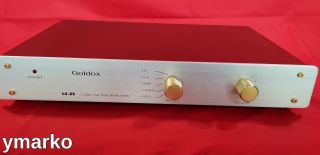 Rare vintage Goldox Vacuum Tube line stage stereo preamplifier Serviced pre - amp 3