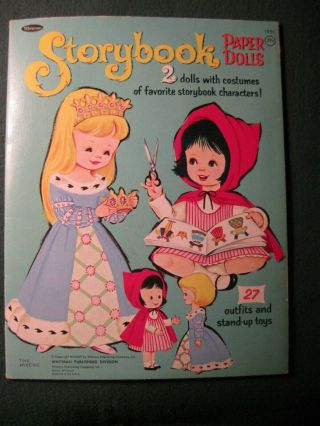 Storybook Paper Dolls 1965 Cinderella Red Riding Hood Goldilocks & Others