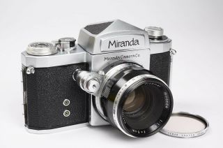 $1 NR Rare Vintage 1959 Miranda C SLR Reflex Camera Near w/ Orig.  5cm Lens 3