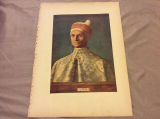 Antique Book Print - Doge Leonardo Loredano - Bellini - 1910