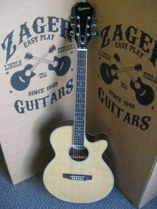 Zager " Easy Play " Epiphone Pr - 4e Acoustic Guitar,  Very Rare Beginner Guitar