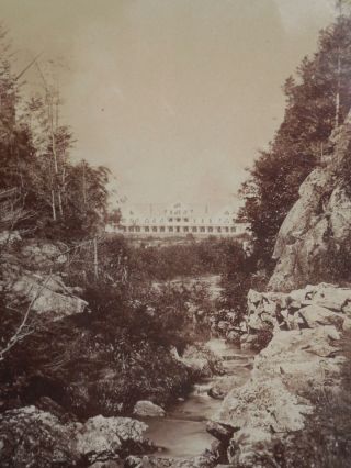 Very Rare 19th Century Albumen Photograph of Crawford Notch & Crawford House NH 2