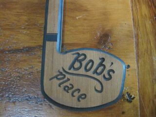 Wooden Golf Wall Hanging Home Office Garage Man Cave Decor Gift Bob ' s Place 2