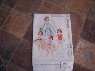 1959 Vintage Mccalls Sewing Pattern 2323 Betsy Mccall Lingerie Lou Doll Clothes