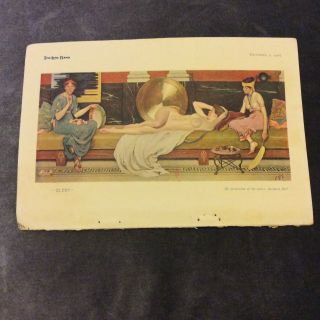 Antique Book Print - Sleep - Bernard Hall - 1907