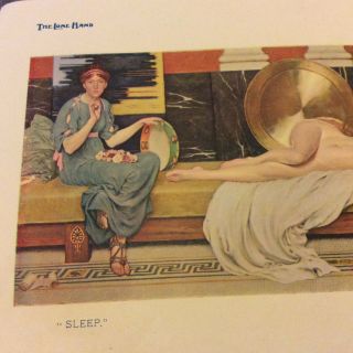 Antique Book Print - Sleep - Bernard Hall - 1907 2