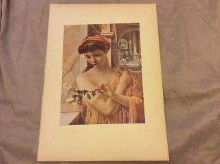 Antique Book Print - Psyche In The Temple Of Love - Poynter - 1910
