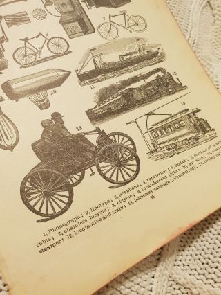 Modern Inventions & Modes of Travel - Antique Book Print 3