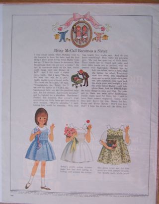 Paper Dolls (betsy Mccall) Becomes A Sister 1966