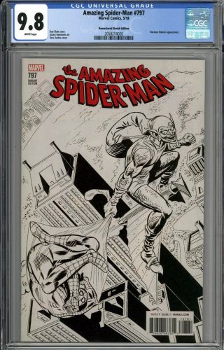 Spider - Man 797 Rare 1:1000 Remastered Ross Andru Sketch Variant Cgc 9.  8