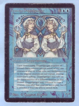 Vesuvan Doppelganger Beta Very Heavily Pld Blue Rare Magic Mtg Card Hp
