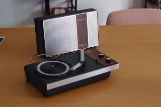 Vintage Retro Philip Gf300 Portable Turntable,  Made In Holland,  Collectable Rare
