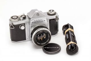(71) Rare Pentax  Ap Body W/58/2.  4 Lens,  Cap,  Strap,  Cla 