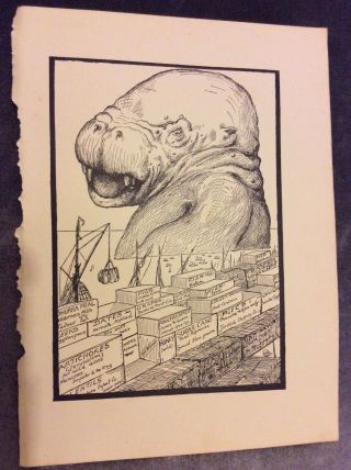 Antique Book Print - Sea Monster - Rudyard Kipling - 1913 2