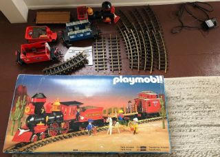 Vintage Playmobil 4033 Steaming Mary Western G Scale Train Set Box Rare