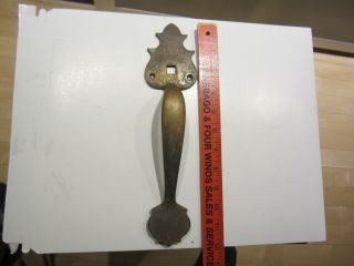 Antique Vintage Solid Bronze / Brass Thumb Latch Door Handle 12 In