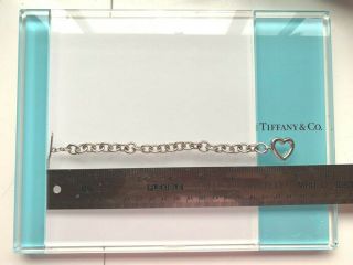 Rare 1994 Vintage Tiffany & Co.  Heart & Arrow Toggle Silver Bracelet NR 3