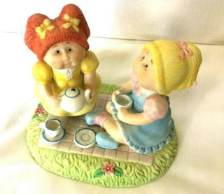 1984 Vintage Cabbage Patch Kids " Tea Party " Porcelain Figurine