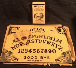 Vintage Ouija Board William Fuld C.  1940 Rare With C.  1919 Planchette