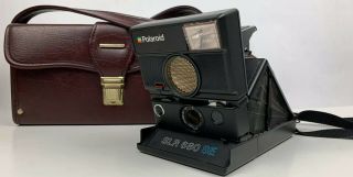 Rare Vintage Polaroid Slr 680 Se Camera W/ Flash Perfect Includes Case