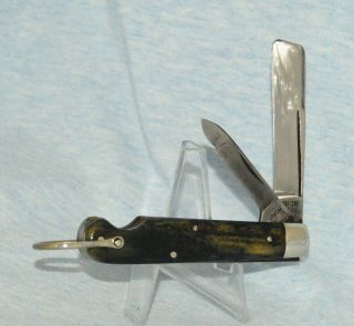Rare Vintage Union Cutlery Co Bone Jack Knife " Ww1 Navy Issue " 1911 - 1951
