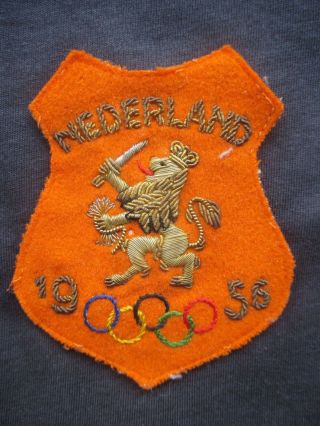 Extremely rare Melbourne Olympic Games 1956 Dutch team Patch 3