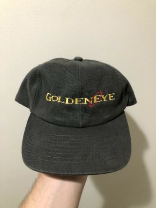 Vintage Goldeneye 007 Nintendo 64 N64 Promo Snapback Hat Cap James Bond Rare