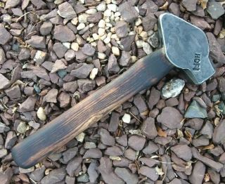Rare 2.  1lb Forged " Uri Hofi " Blacksmith Knife Hammer Vintage Anvil Cross Pein