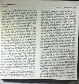 RARE 7 - 1/2IPS The Who Quadrophenia Double Album Reel Tape Guaranteed Like 3