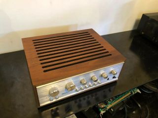 Vintage Dynaco PAT - 5 BI - FET stereo preamplifier W/ Rare Wood Case 2